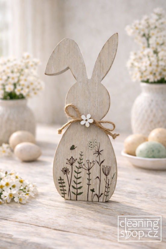 Zajíc dřevo 18,5 cm natural