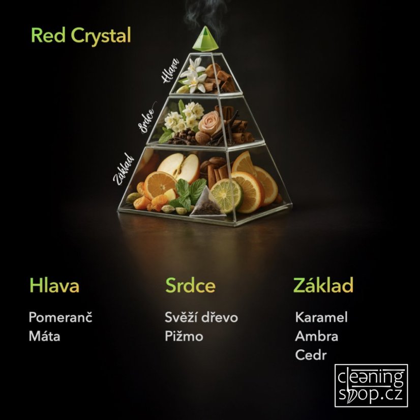 Tyčinkový difuzér RED CRYSTAL MIKADO 100 ml - Barva: Černá