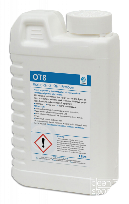OT8 - Biologický odstraňovač nafty a olejů z tvrdých povrchů - Objem: 1 l