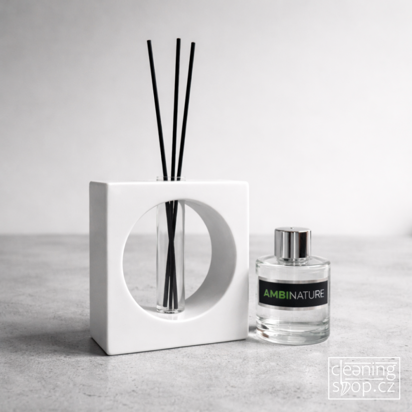 Dekorativní aroma difuzér - čtverec (bílý)