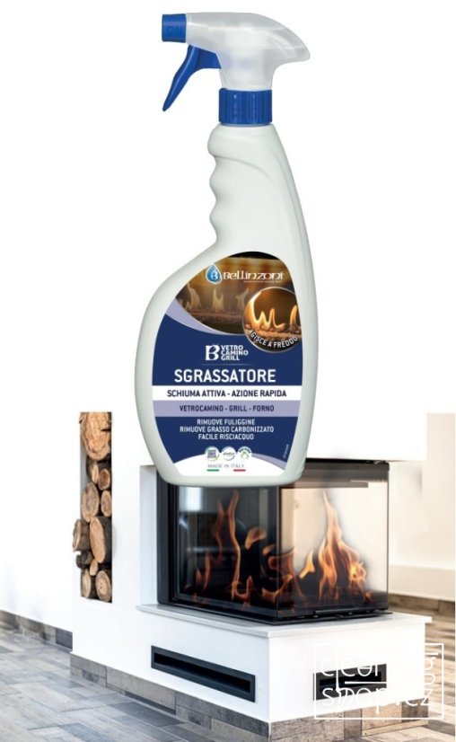 Bellinzoni B - VETRO CAMINO GRILL - Alkalický čistič na trouby, krby a grily - 750 ml