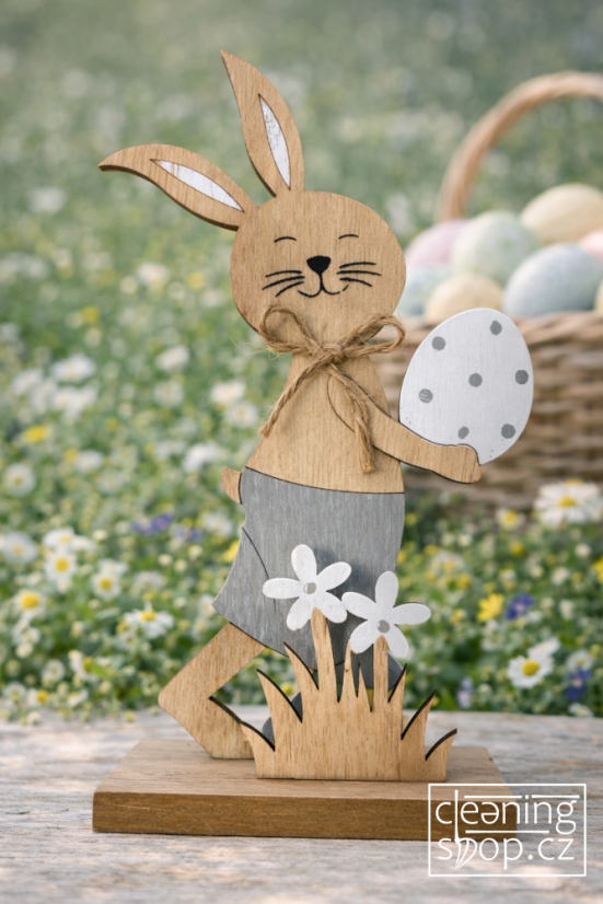 Zajíc dřevo 22,5 cm natural