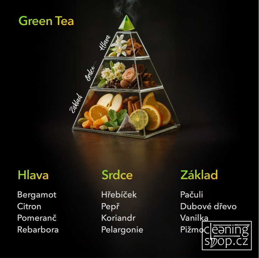 Tyčinkový difuzér Green Tea MIKADO 100 ml - Barva: Přírodní