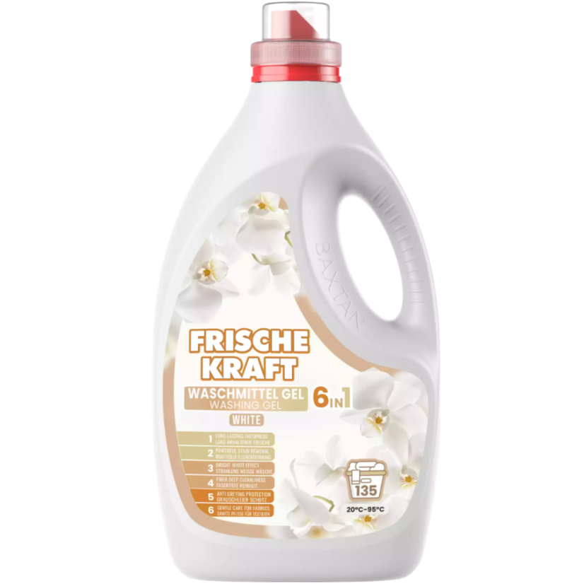 Frische Kraft 6v1 prací gel WHITE 4,05 L