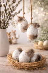 Vajíčka závěs pvc 6 ks 6 cm