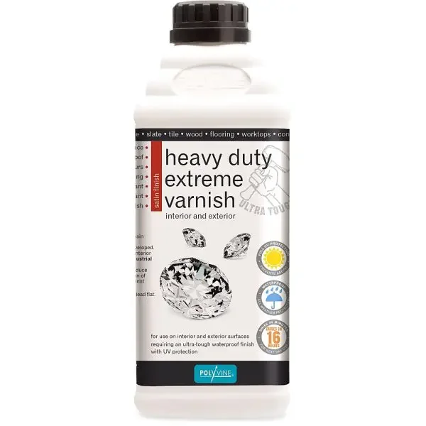 Heavy Duty Extrem Varnish - lak pro dokonalou ochranu interiérových a exteriérových povrchů - Objem: 1 l, Povrch - laky: Satin