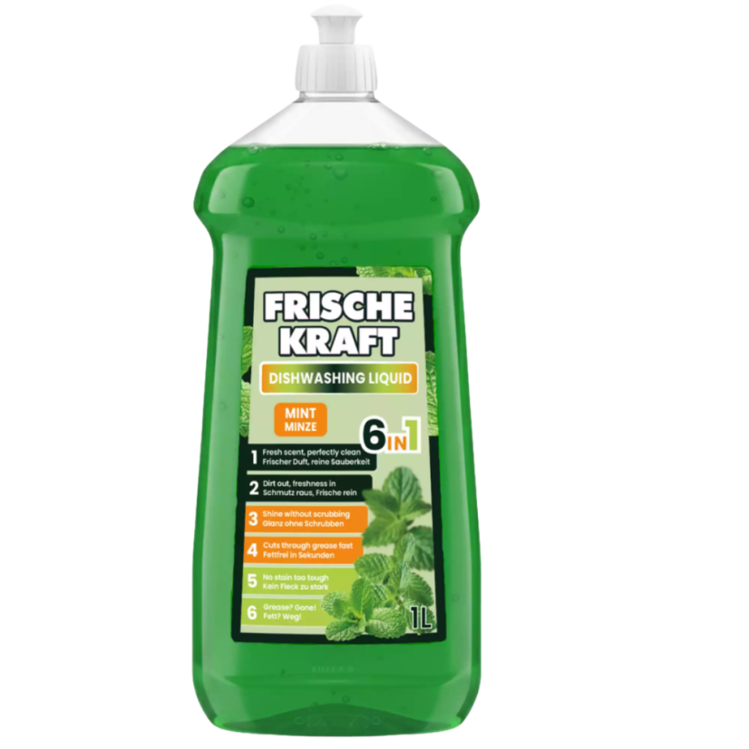 Frische Kraft 6v1 mycí prostředek na nádobí MÁTA - 1 L