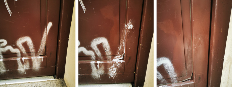 Odstraňování graffiti z dřevěných dveří